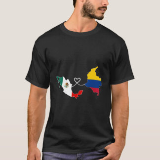 Halva Colombianska halva mexikanska Flagga Dna Mex T Shirt