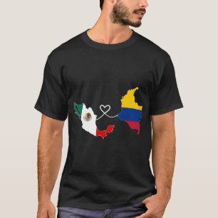 Halva colombianska halva mexikanska Flagga DNA Mex T Shirt