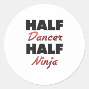 Halva Dancer Halva Ninja Runt Klistermärke