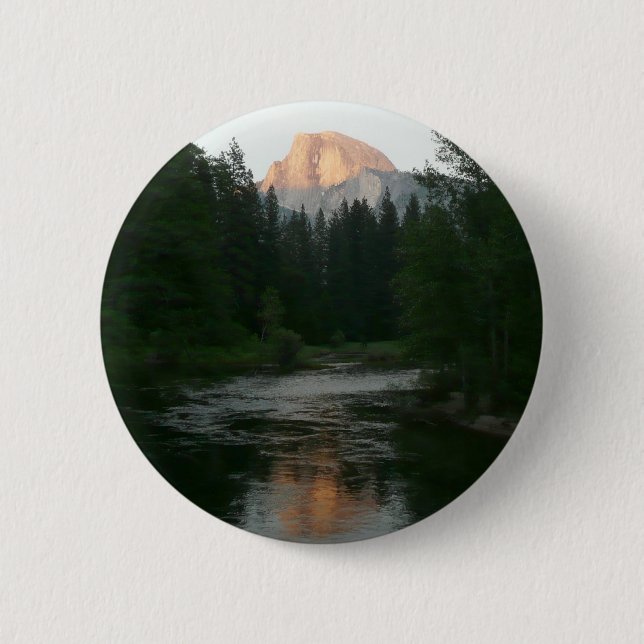 Halva Dome Sunset i Yosemite National Park Knapp (Framsida)