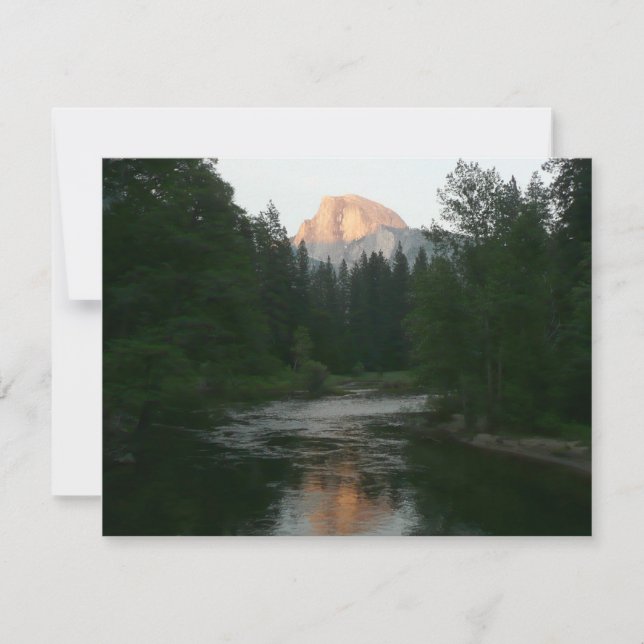 Halva Dome Sunset i Yosemite National Park Kort (Framsida)