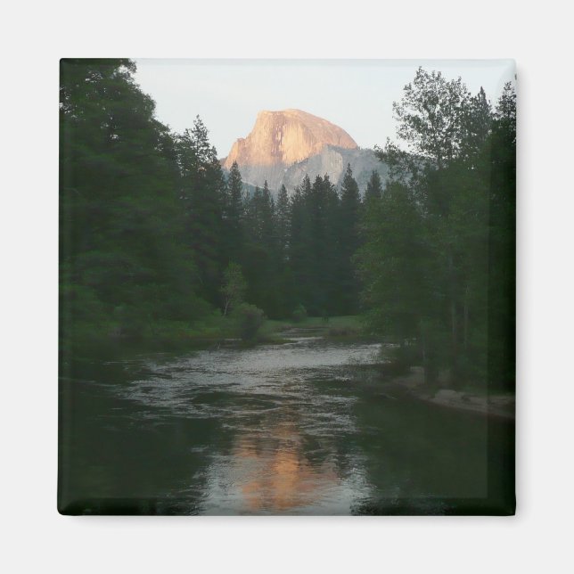 Halva Dome Sunset i Yosemite National Park Magnet (Framsidan)