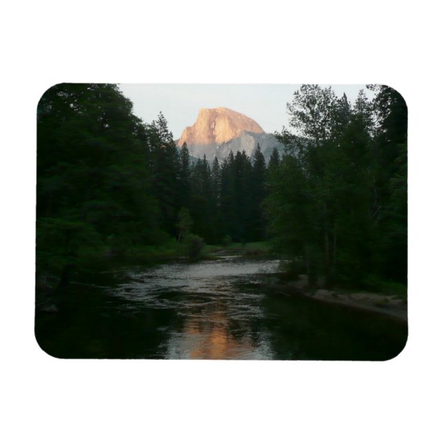 Halva Dome Sunset i Yosemite National Park Magnet (Horisontell)