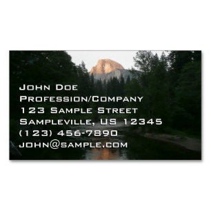 Halva Dome Sunset i Yosemite National Park Magnetiska Visitkort