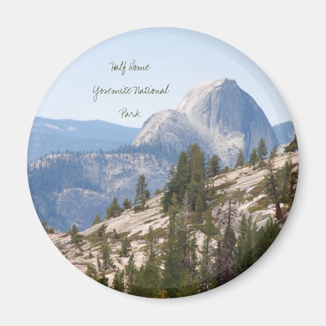 Halva Dome vid Yosemite National Park, Kalifornien Magnet (Framsidan)