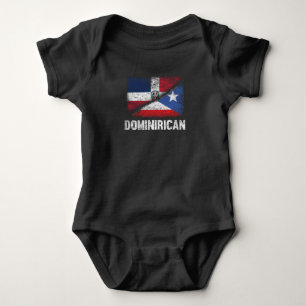Halva Dominikanska halva Puerto Rican Flagga Domin T Shirt
