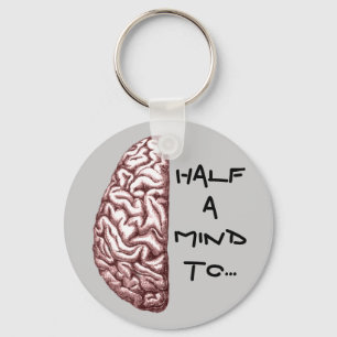 Halva en Mind Keychain Nyckelring