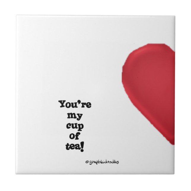 halva en röd hjärta på en belägga med tegel kakelplatta (Framsidan)