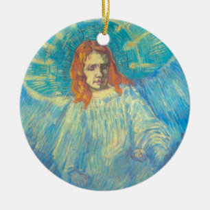 Halva Figur i en ängel av Vincent van Gogh Julgransprydnad Keramik