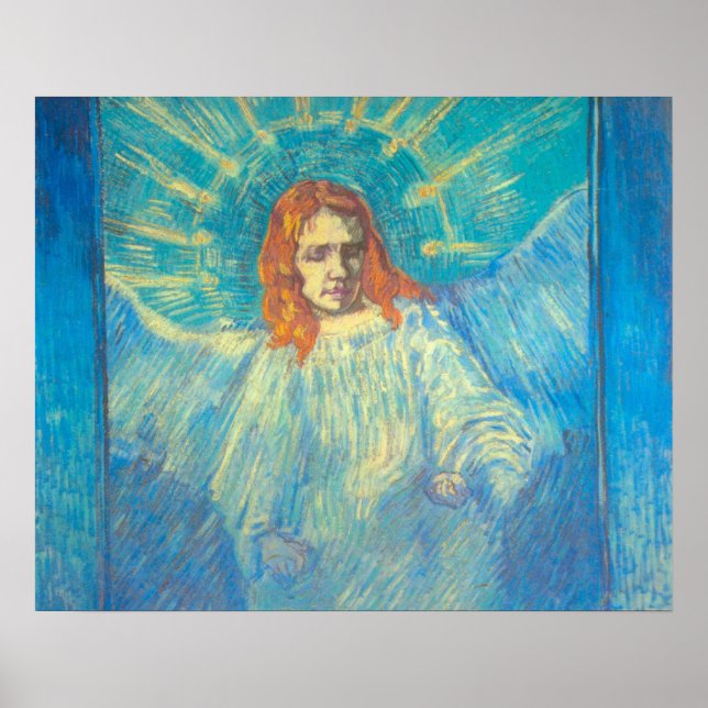 Halva Figur i en ängel av Vincent van Gogh Poster (Framsidan)