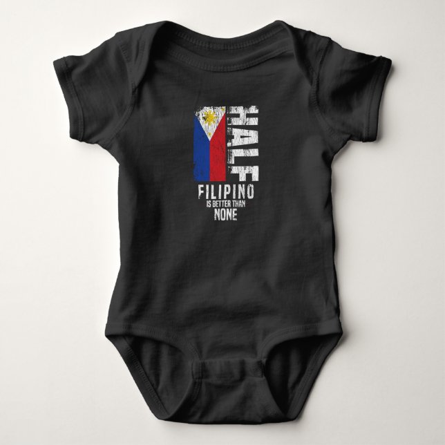 Halva filippinerna är bättre än ingen underlig fil t shirt (Framsida)