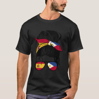 Halva filippinska halvspanska rötter Filippinerna T Shirt