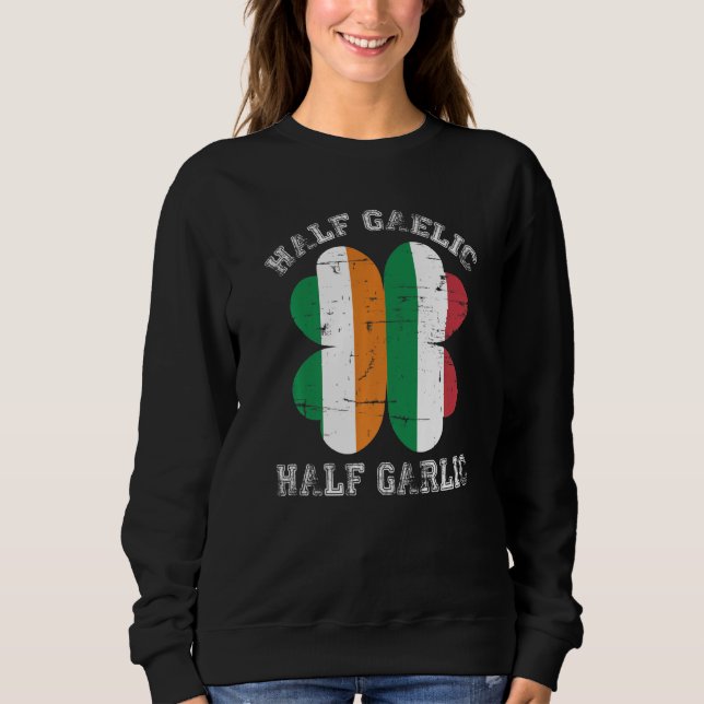 Halva gaeliska halvvitlök italienska Saint Patric T Shirt (Framsida)