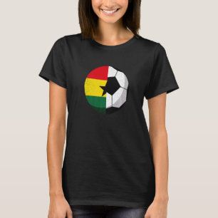Halva Ghana Flagga Halva fotbollsfotboll T Shirt