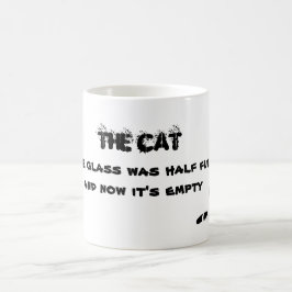 Halva glaset, tom Fullt - Katten Kaffemugg