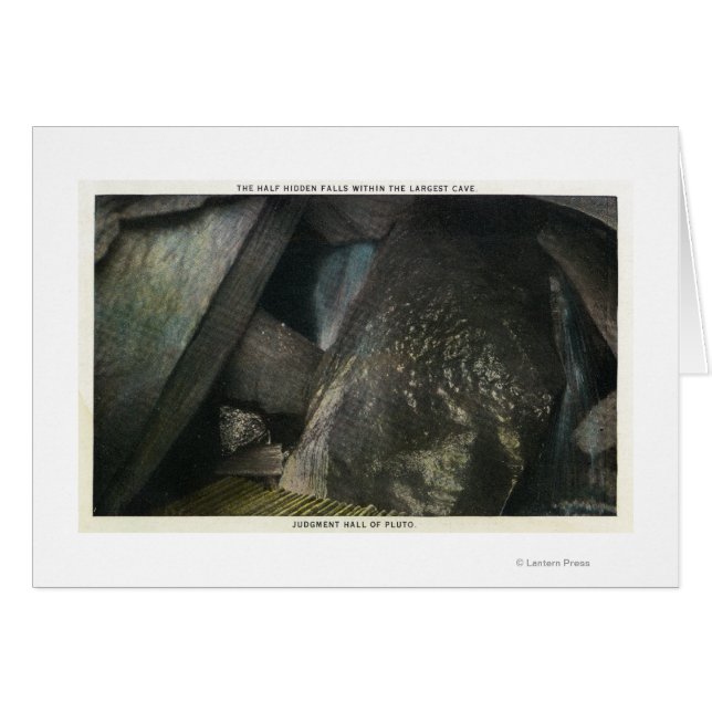 Halva Gömt FallsView of Court of Plato Hälsningskort (Framsidan Horizontal)