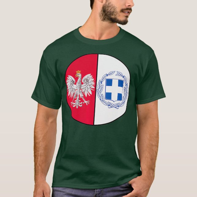 Halva grekiska 50 polska bidrag för Genealogy Paj- T Shirt (Framsida)