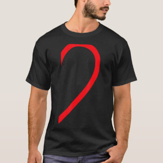 Halva hjärtans Höger Hand Side Kärlek par Camisa P T Shirt