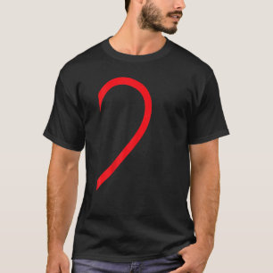Halva hjärtans Höger Hand Side Kärlek par Camisa P T Shirt