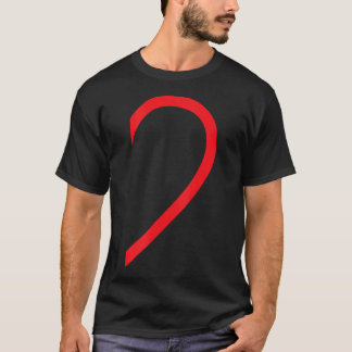 Halva hjärtans Höger Hand Side Kärlek par Camisa P T Shirt