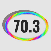 Halva Ironman 70,3 bilmagnet för tibelfärgning