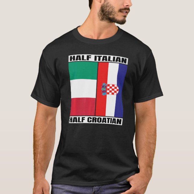Halva italienska halva kroatiska kulturarvet i Kro T Shirt (Framsida)