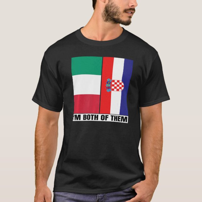 Halva italienska halva kroatiska kulturarvet i Kro T Shirt (Framsida)