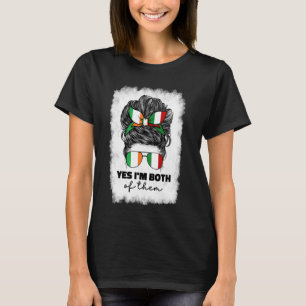 Halva italienska och irländska Italien Flagga Girl T Shirt