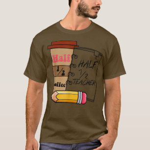 Halva kaffefolket i mitten av lärarpresenterade kv t shirt