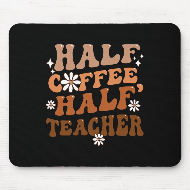 Halva kaffehalvlärarinspirationsofferter för musmatta (Framsidan)
