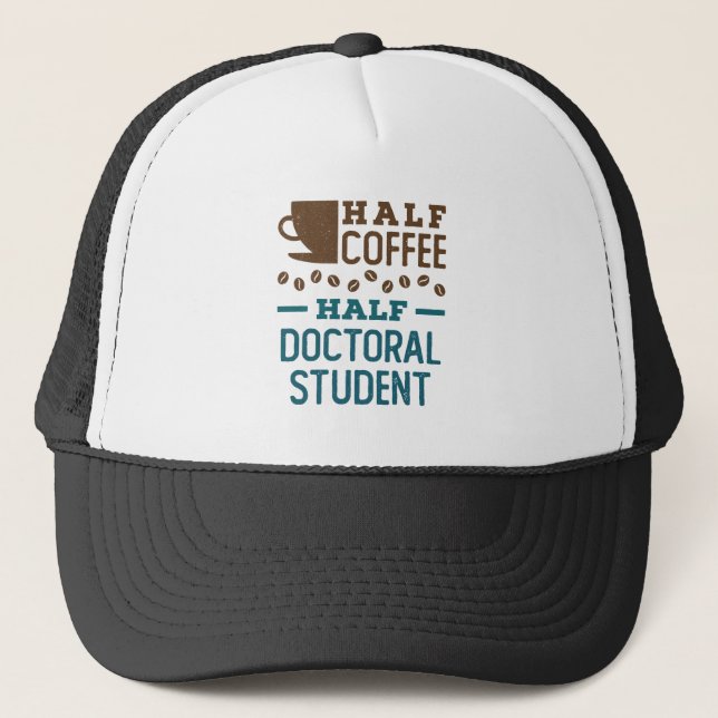 Halva kaffet, halv doktor Student Student PhD Keps (Framsida)