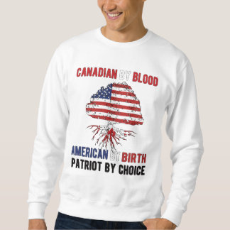 Halva kanadensiska halamerikanska Flagga Kanada US Lång Ärmad Tröja