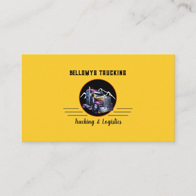 Halva Lastbil-lastning och logistiskt Affärskort Visitkort (Framsida)