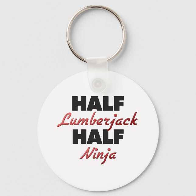 Halva Lumberjack Halva Ninja Nyckelring (Framsida)
