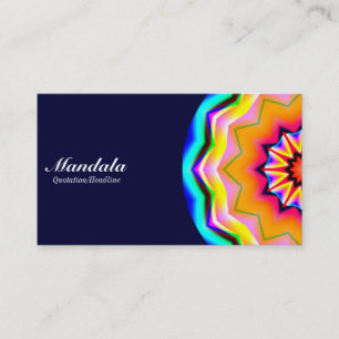 Halva Mandala 01 - Mörk Navy Visitkort