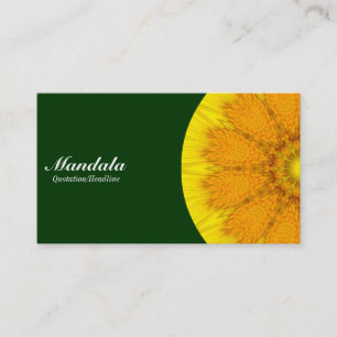 Halva Mandala 04 - Mörk grönt 003300 Visitkort