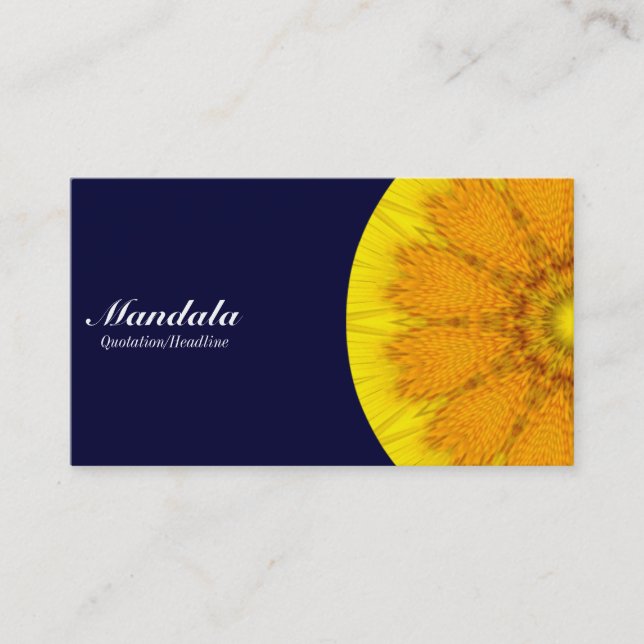 Halva Mandala 04 - Mörk Navy Visitkort (Framsida)