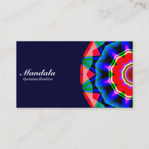 Halva Mandala 06 - Mörk Navy Visitkort