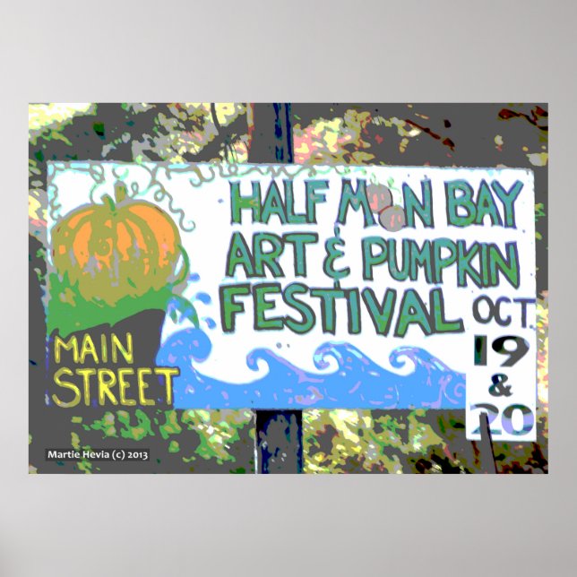 Halva Måne Bay Art & Pumpkin Festival II Poster (Framsidan)