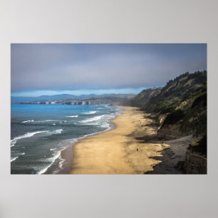 Halva Måne Bay Beach California Poster