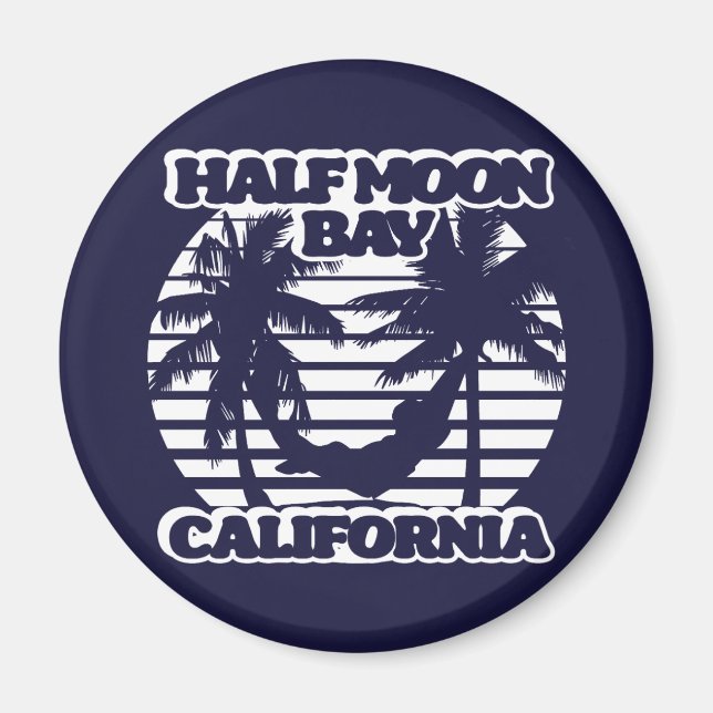 Halva Måne Bay Kalifornien Magnet (Framsidan)