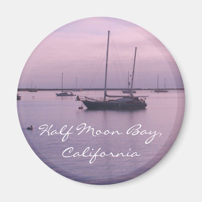 Halva Måne Bay, Kalifornien Magnet (Framsidan)