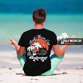 Halva Måne Cay Bahamas - Handflatan träd Vintage 8 T Shirt