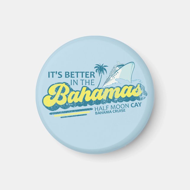 Halva Måne Cay Bahamas Magnet Vacation Cruise (Framsidan)