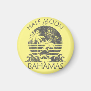 Halva Måne Cay Bahamas Magnet Vacation Cruise Retr