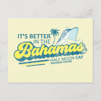 Halva Måne Cay Bahamas Postcard Vacation Cruise Vykort