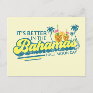 Halva Måne Cay Bahamas Postcard Vacation Cruise Vykort