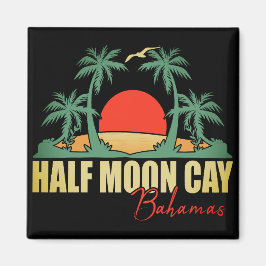 Halva Måne Cay Bahamas Retro Vintage 80-talet Hand Magnet