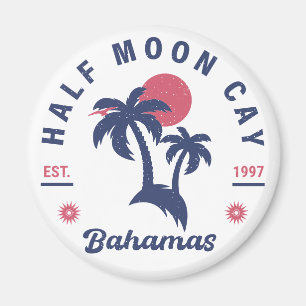 Halva Måne Cay Bahamas - Retro Vintage 80-talet So Magnet