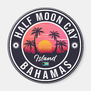 Halva Måne Cay Bahamas - Retro Vintage 80-talet So Magnet
